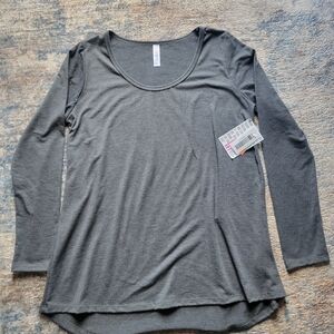 LuLaRoe Charcoal Long Sleeve Top